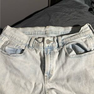 light wash shorts
